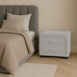 Noptiera tapitata plush alb Velvet WLS