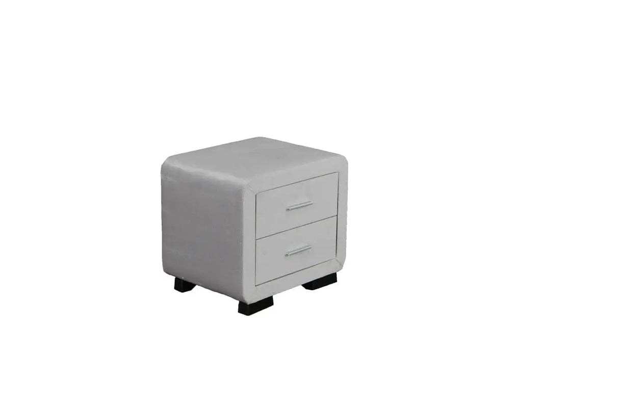 Noptiera tapitata plush alb Velvet WLS