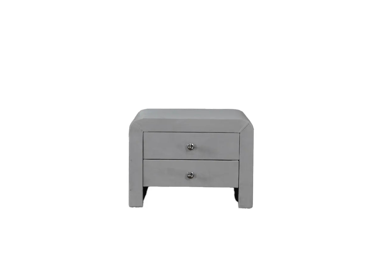 Noptiera tapitata plush gri Velvet WLS