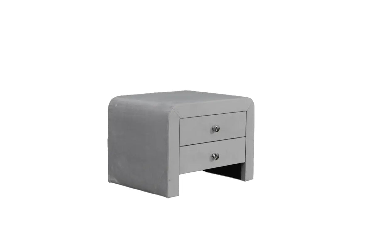 Noptiera tapitata plush gri Velvet WLS